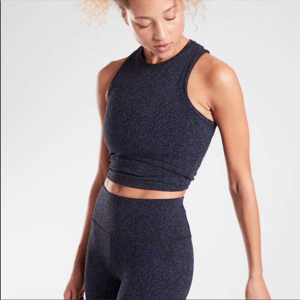 Athleta Shanti Crop Jacquard Tank Top